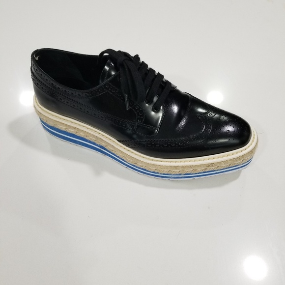 Prada Brushed Leather Lace-up Derby Shoe - Picture 2 of 5
